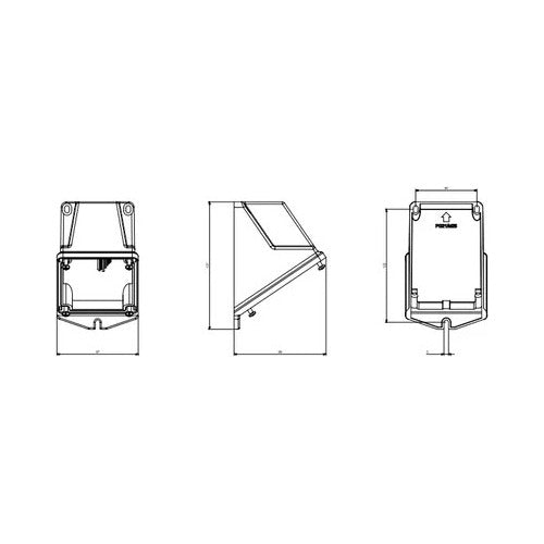 Caja Mural Vacia Inclinada Para Bases 32a Pronto Electrica 1