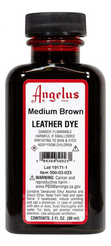 Tinta Para Cuero Angelus - Zapatos Bolsos Etc - Marron Medio 0