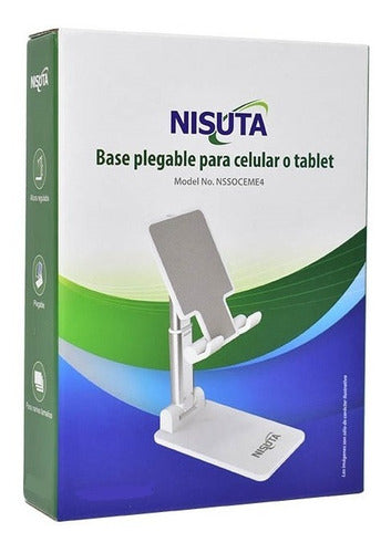 Nisuta Foldable Table Stand for Cell Phone or Tablet NS-SOCEME4 3