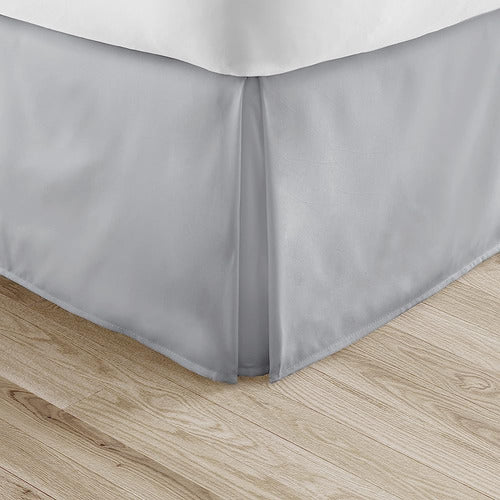 Linen Market Light Gray Pleated Bed Skirt, Full 0