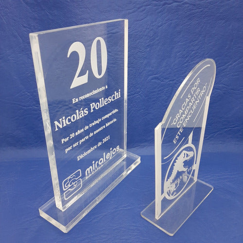 Laser Disor Acrylic Awards Plaques Set of 5 Units + Box 1