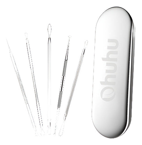 5pcs Blackhead Acné Comedone Espinilla Extractor De Imperfec 0