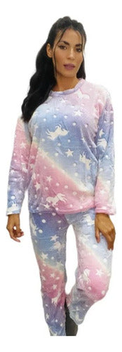 Women's Winter Polar Soft Glowing Earthly Pajama 16