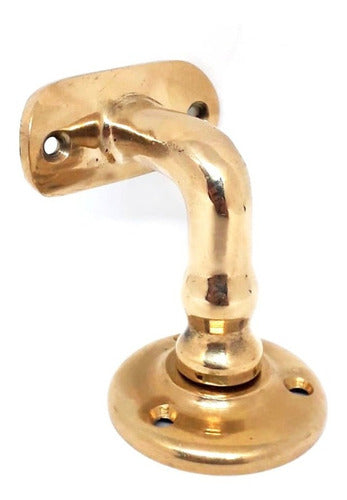 Ri-Al-Pa Curved Handrail Support for Screwing - Polished Brass 0