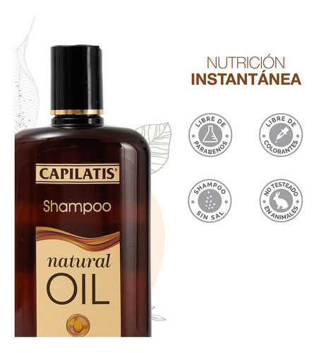 Capilatis Natural Oil Argan Shampoo + Conditioner + Hair Treatment Set 1