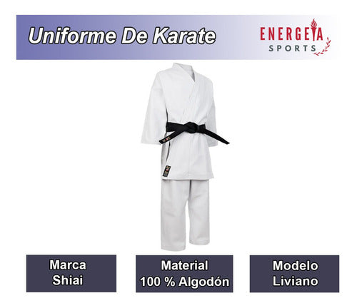 Shiai Tokaido Karate Uniform 8 Oz Sizes 30 to 38 1