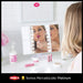 Triple Touch Makeup Mirror with LED Cold Light USB 4