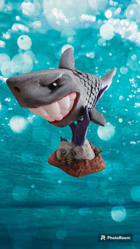 Large Articulated Shark - 3D - With Base 3