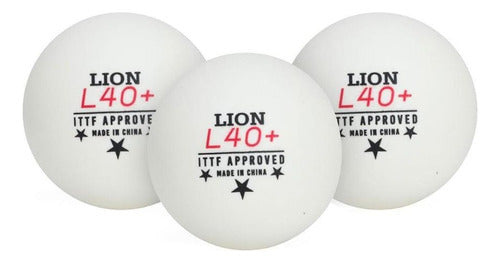 Kit 3 Bolinhas Tenis De Mesa Lion L40+ Ittf 3 Estrelas 0