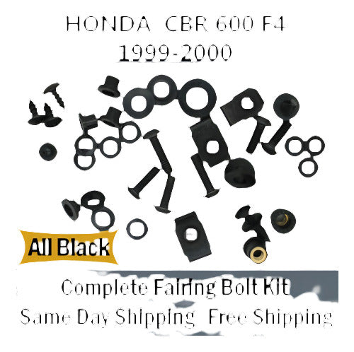 Completo Carenado Negro Perno Kit Tornillo Para Honda 1999 2 0