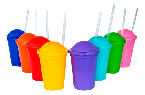 Lollipop Milkshake Plastic Cups - Pack of 10 0