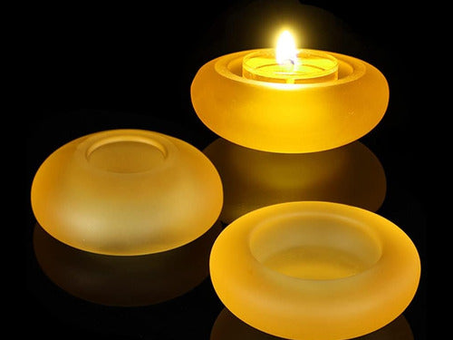 Round Silicone Candle Holder Mold for Resin Cement 1