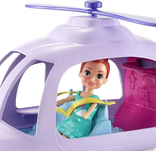 Polly Pocket Vacation Helicopter Figure + Accessories 3