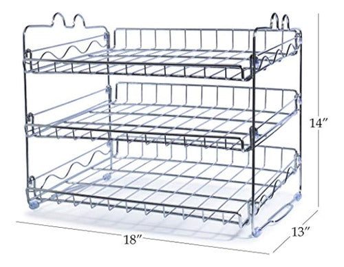 Organizador De Bastidores Apilable, Almacenamiento Para 36 L 1