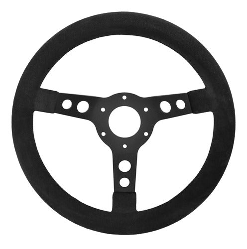 C-Force Detroit 355 Mm Suede Sports Steering Wheel 0