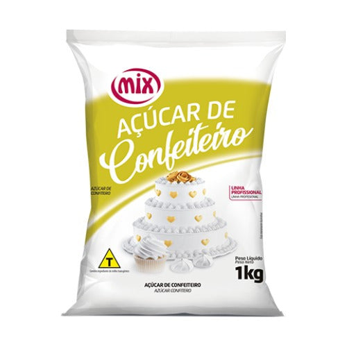 Kit 3 Açúcar De Confeiteiro 1kg Linha Profissional Mix 1