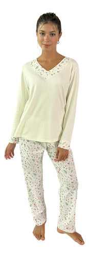 Pijama De Invierno De Mujer Marca María Liz. Art. 2425 0