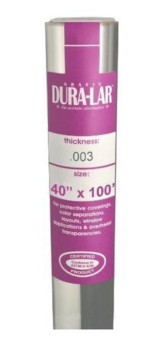 Grafix  R03dc40100 Transparente 0003 Duralar Rollo De Pelicu 0