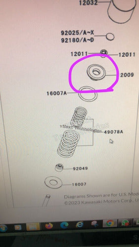 Kawasaki Original Valve Plate Kxf450 2006/2018 0