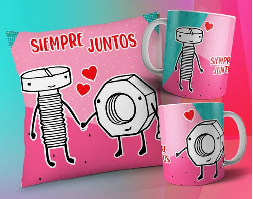 Plantillas Sublimar Tazas Y Almohadones Amor San Valentín #4 2