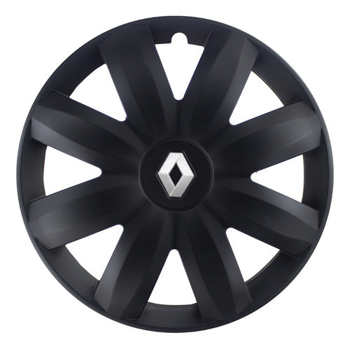 Retov Clio Mio Twingo 13 Inch Black Matte Cup with Gray Logo 0