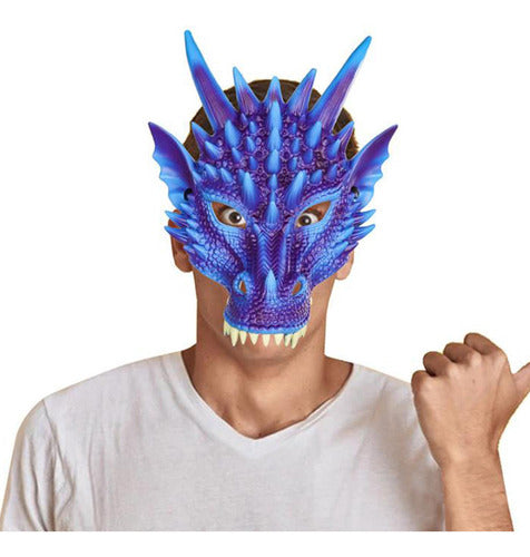 4 X 3d Dragon Mask Half Face Mask Scary Adults Halloween 1