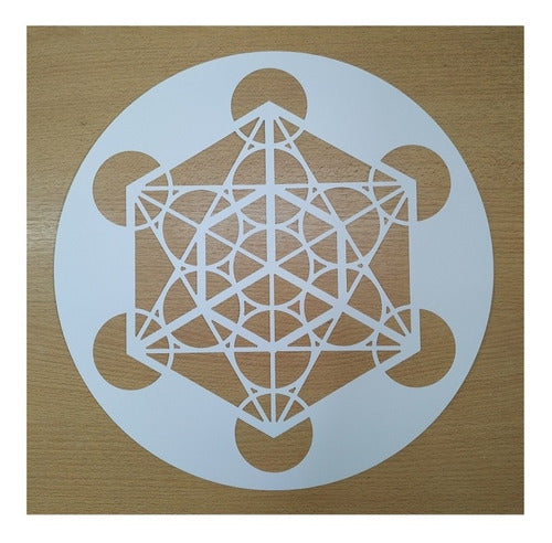 Noreste Ideas Metatron Cube Stencil 30 cm Diameter 0