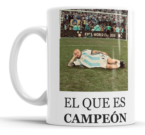 Nacional Taza De Cerámica Papu Gomez - El Que Es Campeón 0