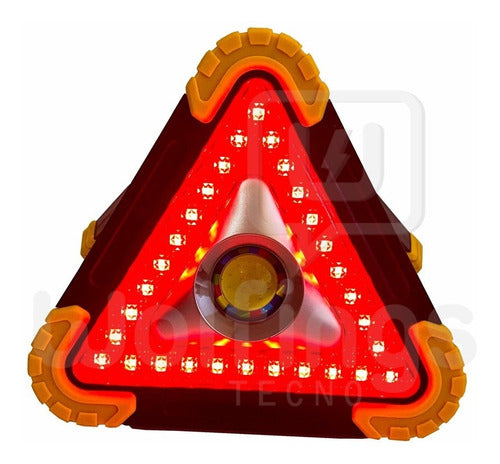 Emergency Light Torch LED Triangle USB Rechargeable Red Beacon 1