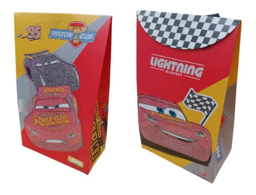 Set of 8 Paper Bags with Closure - Cars Characters Party Favors 0