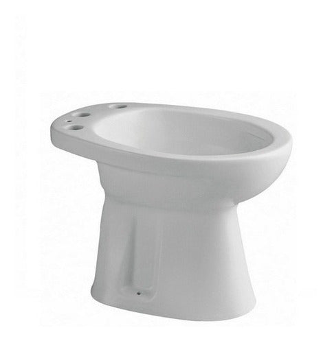 Bidet De 3 Agujeros Sanitarios Ferrum Andina Blanco Bea3 0