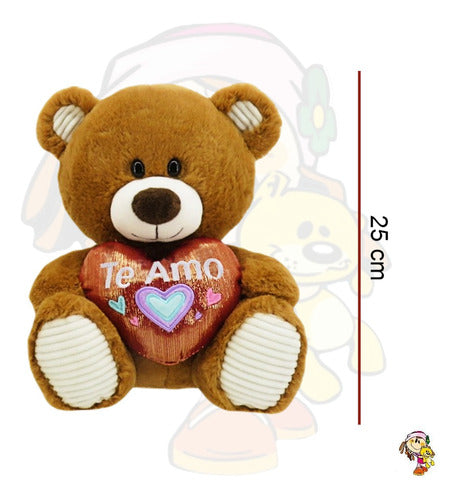 Importado Tws Plush Bear With Shiny Heart Embroidered I Love You Soft 1