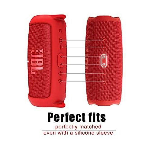 Funda De Silicona Con Correa Para Jbl Charge 5 Rojo 1