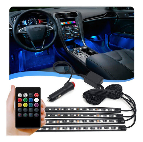 Luz Led Neon Peugeot 306 Interno 7 Cores Controle 0