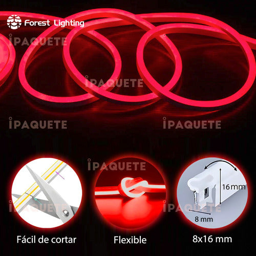 Flexible Fixed Color Outdoor Neon LED Strip Light 1m 15