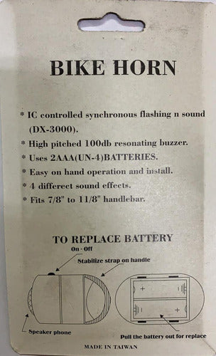DX One Tone Battery-Powered Bike Horn 3