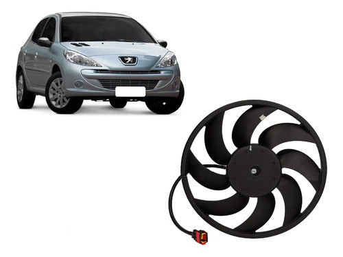 Electroventilador Peugeot 207 Motor Y Pala 2 Pines 1.4 1.6 0