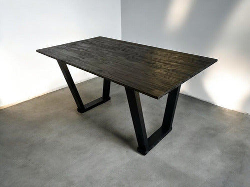 Rustico Design Black Wooden Living Room Table 1