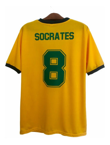 Brazil 1982 Socrates - Zico Home Retro Shirt 1