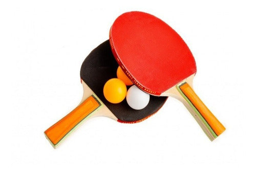 Set Ping Pong 2 Paddles + 3 Recreational Balls + Case 1