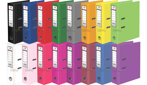 Pack of 20 Wide Spine A4 Lever Arch Files in 16 Classic Colors of Your Choice by The Pel 0
