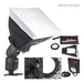 9 En 1 Flash Speedlite Kit Snoot De Softbox Grip Reflector D 4