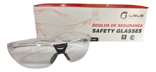 Libus Neon Safety Glasses Transparent Box of 10 Units 0