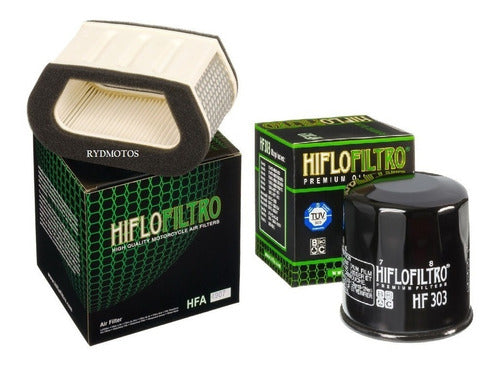 Hiflofiltro Kit Oil and Air Filters for Yamaha YZF 1000 R1 0