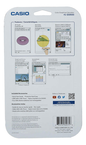Casio Touchscreen FX-CG500 Graphing Calculator with Stylus 3