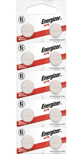 Energizer 10 X A76 Ag13 Lr44 Button Cells 1.5V Blister 0