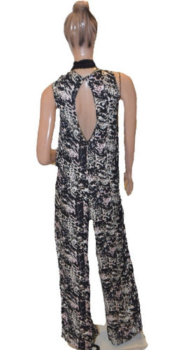 47 Street Palazzo Printed Jumpsuit with Gift Bow 5