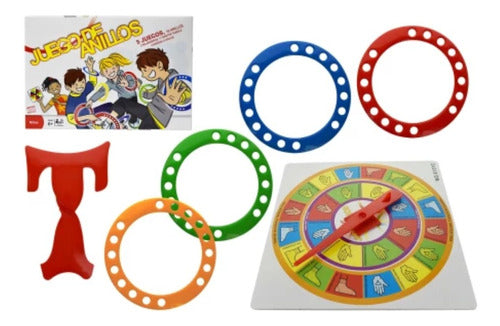 Juego De Caja Tipo Twister Con Anillos - 5 Juegos En 1 1