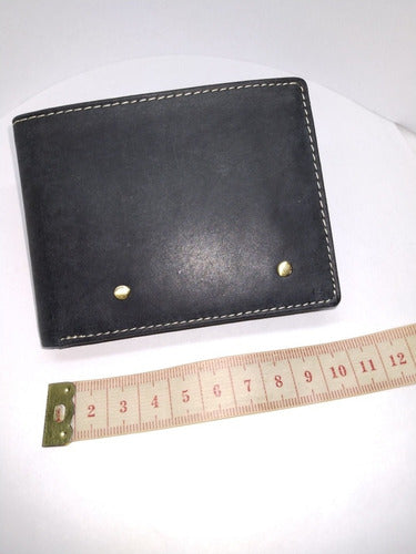 Compact Leather Mini Wallet - Ideal for Pocket - 7.5x10cm - Black 7