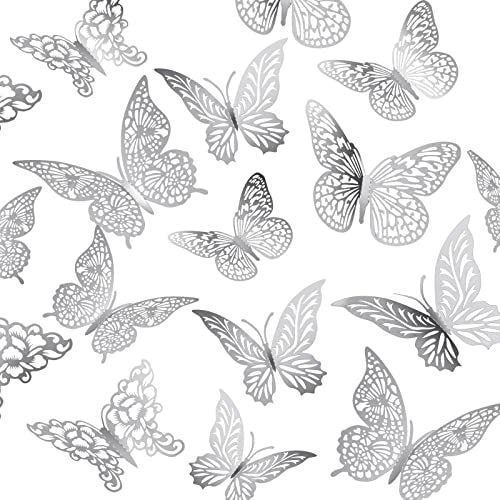 XUNXMAS 3D Butterfly Stickers Wall Decor 48 Units Party 0